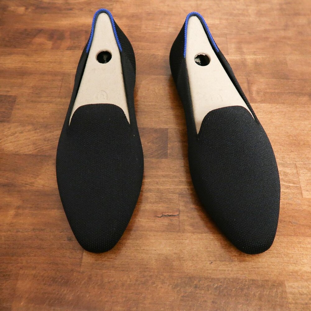 Rothys Almond Loafer in Black (6.5) NWT